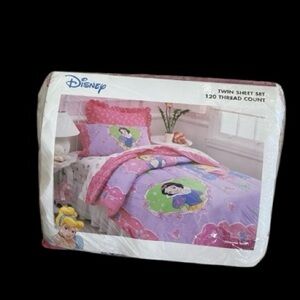 Disney Princess Twin Sheet Set Belle Aurora Cinderella